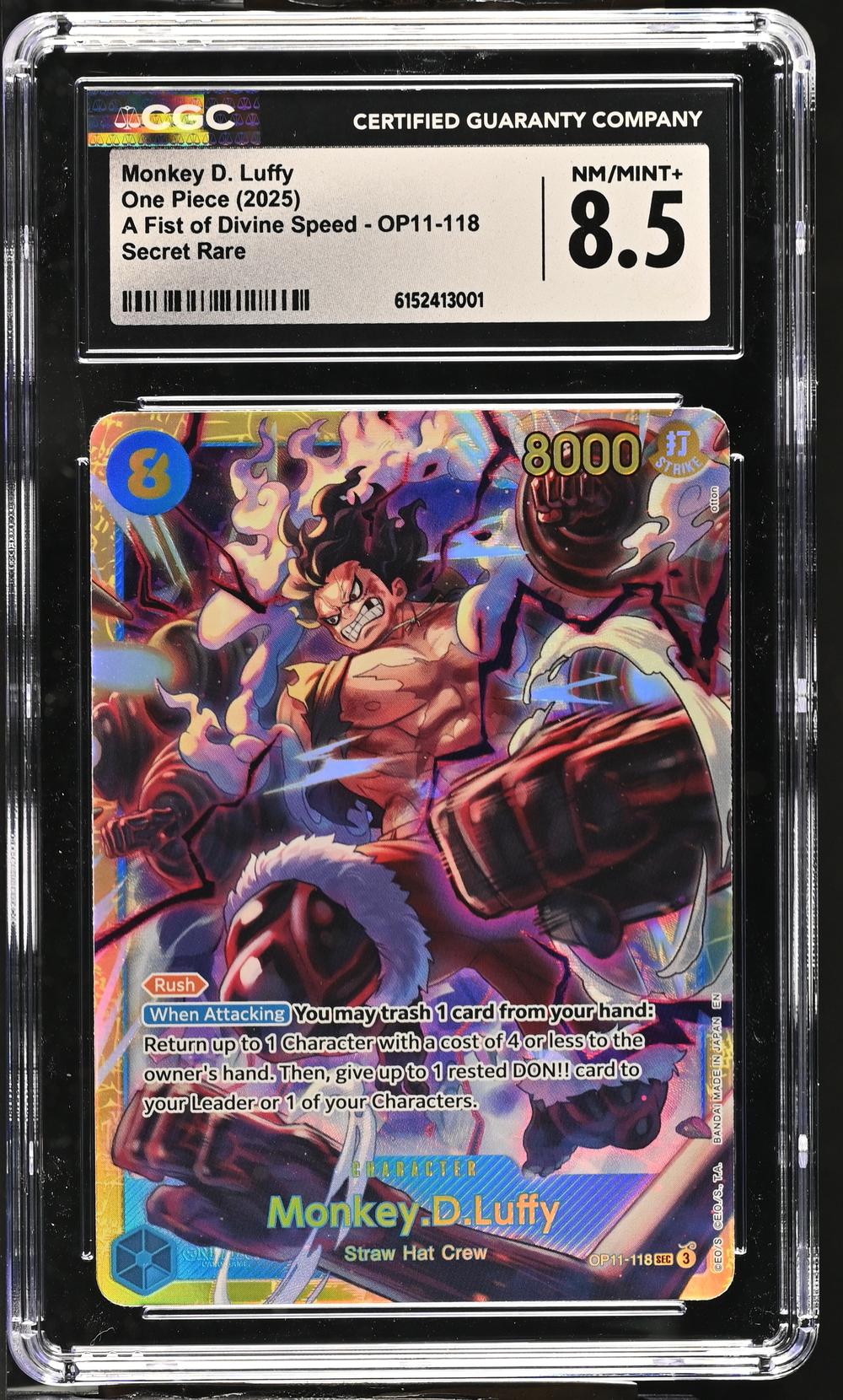 D-PR/1128 2025 High Five!　4枚 2025 Monkey D. Luffy - One Piece A Fist of Divine Speed (OP11